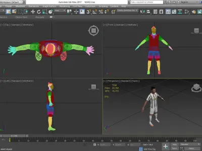 Football Player 09 Low-poly 3D model