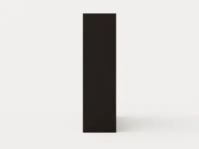 Vesper Wardrobe 250 Cm 3 Sliding Doors Black Low-poly 3D model