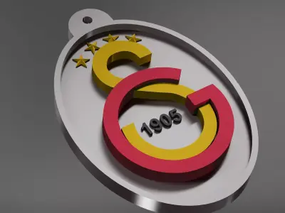 Galatasaray sport football club logo 3D print model