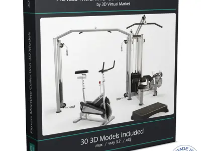 Fitness Machine Room Collection 3D model