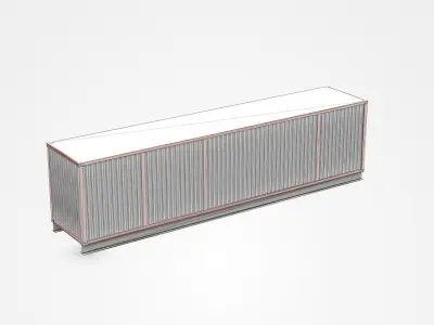 Enclosed Sea Port Container 3D model