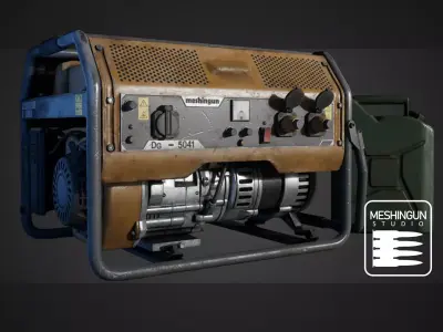 Generator and Canister  Low-poly 3D model