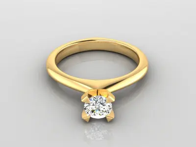 Ring M11 The luxury female ring with gem Wedding 3D print model