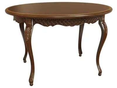 Classic table with carvings 1200 3D model