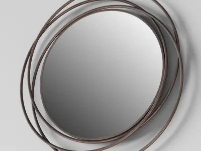 025 Husby Accent Mirror by Ivy Bronx Helios Rose 3D model