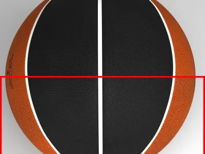 Bicolor basketball ball Low-poly 3D model