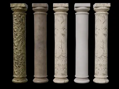 Basalt Columns 3D model