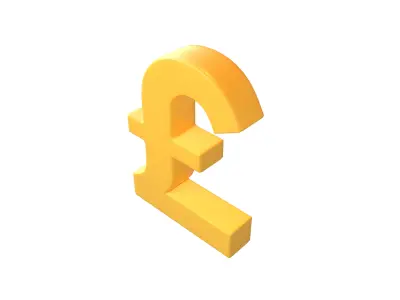 Pound Symbol v2 001 Low-poly 3D model