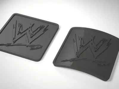 WWE badge Logo Free 3D print model