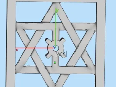 pendant star of david  3D print model