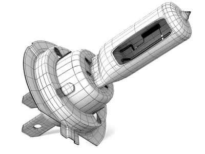H7 Car Headlamp 3D model