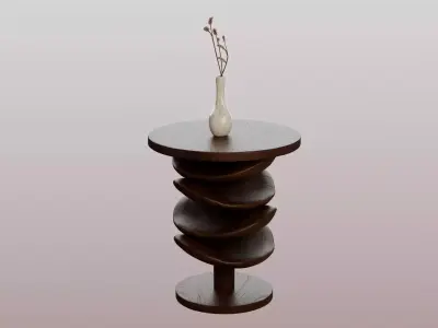 Set of 10 Wooden Nightstands 3D Model Collection