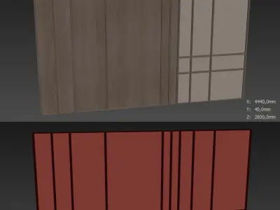 Decorative V48 Wall Panels 3D model