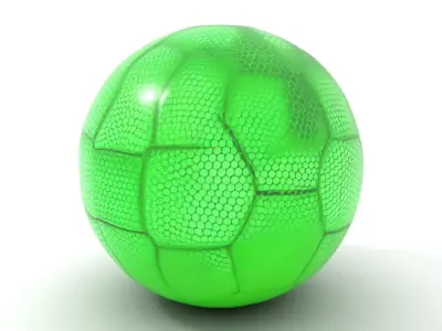 Neon Green Soccer Ball model pack Low-poly 3D model