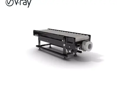 Industrial Conveyor Belt D Model Pack Low-poly 3D model