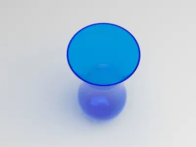 Transparent Blue Glass Vase 3D model