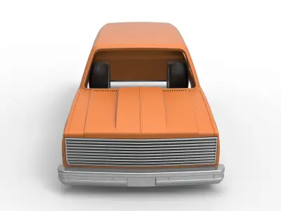 Shell 1988 Chevrolet Blazer K5 Lowrider Scale 1 to 25 3D print model