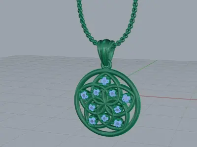Pendant necklace 04 3D print model
