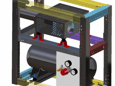 MIDI TOWER AIR COMPRESSOR 3D model