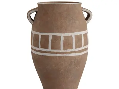 Fairfax Handcrafted Terracotta Urn 3D model