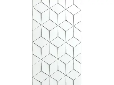 Wooden Decorative Wall Panel 3D model