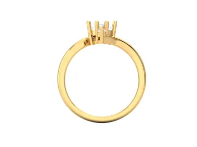 Divine Solitaires Diamond Engagement Ring for Timeless Elegance 3D print model