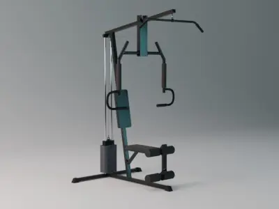 Pulldown Cable Machine - Chest Press Station - Gym Equipment 3D model