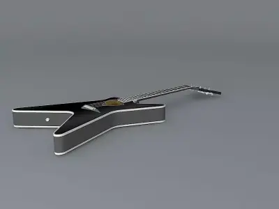 Dean ML acoustic guitar Free 3D model