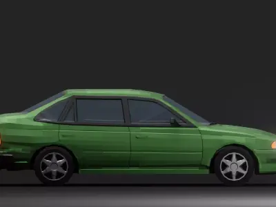 Generic Sedan Car LowPoly Low-poly 3D model