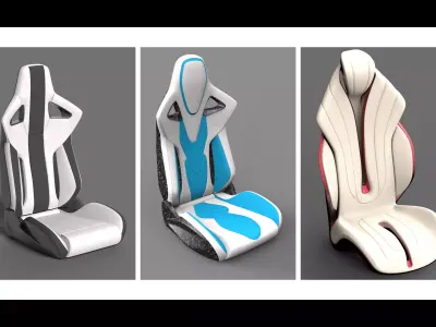 car seat collection 2021 3D model