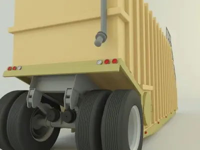 Frac Tank trailer model 3D model