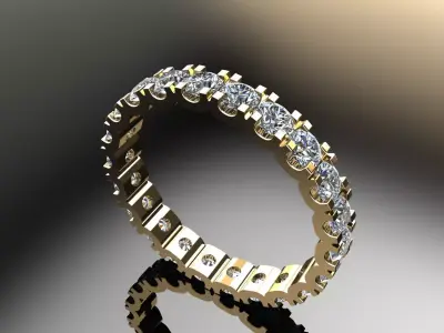 Women rings Diamond Luxury wedding 3D print model