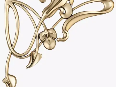 art nouveau decor for cnc 3D model