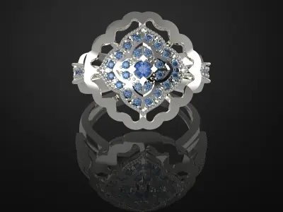 DIAMOND RING 072  3D print model