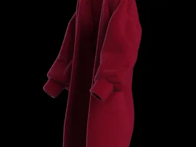 Plush cardigan 3D model