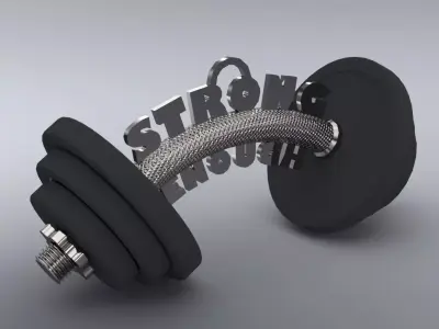 Pendant - Dumbbell 3D print model