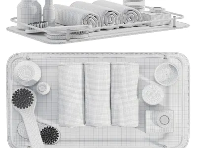 Bathroom Decorative Set 3D model