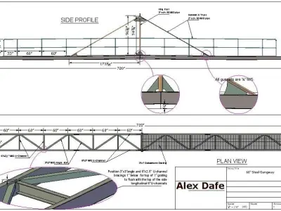 60 feet Gangway 3D print model