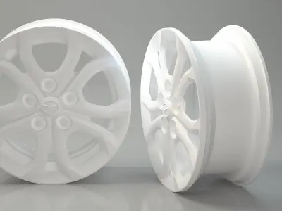3D Rim  3D Steel Tire   3D print model