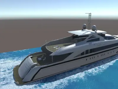 Heese Amore Mio Yatch lowpoly 3D model Low-poly 3D model