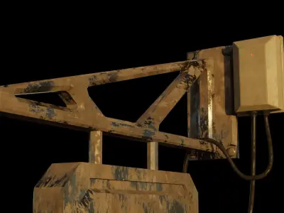 SciFi Cyberpunk Sign001 Low-poly 3D model