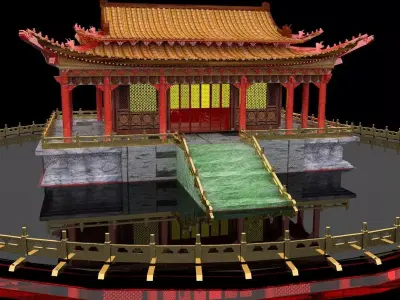 Chinese ancient house 3D model 32