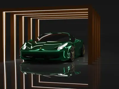 Ferrari 458 Low-poly 3D model purchase