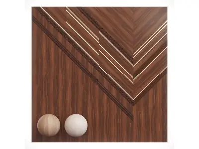 Decorative wood panel 3D model