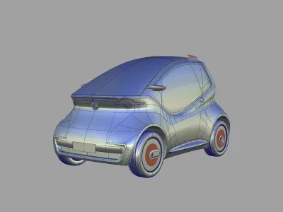Urban Micro Mobility Small City Car EV Electric 3D model 3D model