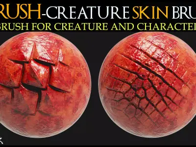 Alpha Brush For Blender And ZBrush-Dragon Skin-Alpha Brush 3D model