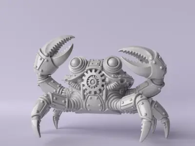 Steamcrab Steampunk Crab Sculpture 3D print model