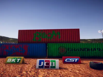 Mobile Ready Monster Truck Racing Environment - Racing Tracks Low-poly 3D model