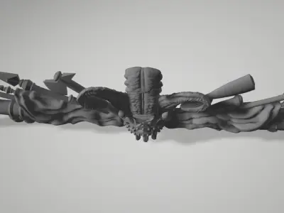  HMS VICTORY coat of arms decoration-figurehead 3D print model