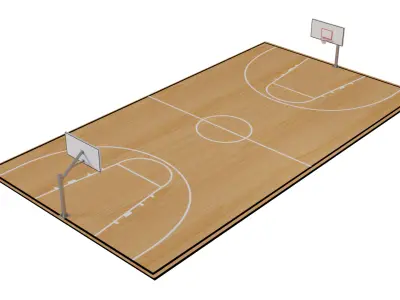 Basketball Ground Low-poly 3D model
